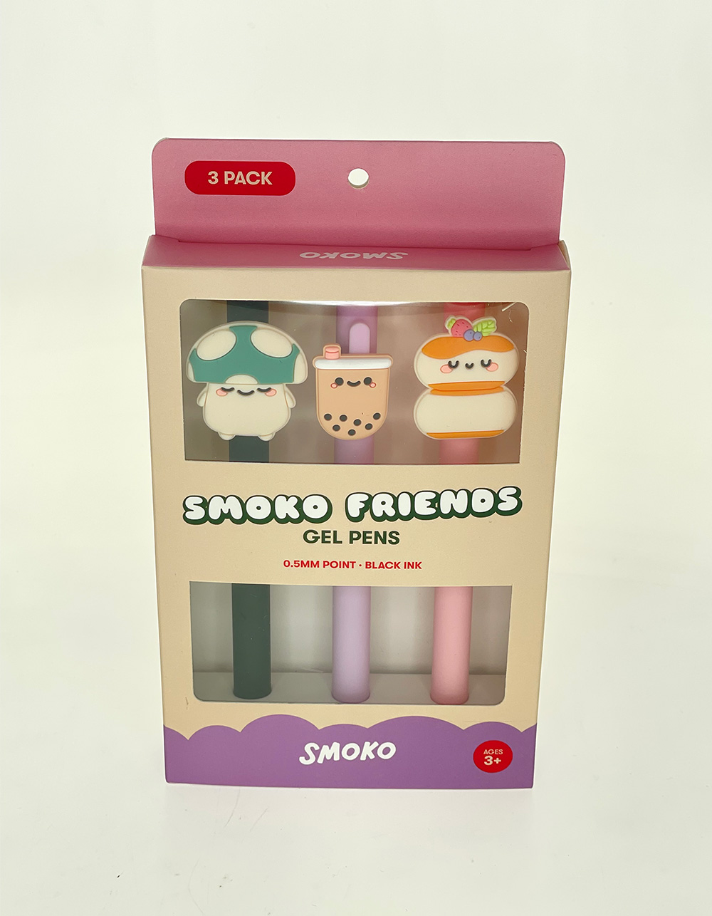 SMOKO Friends 3 Pack Gel Pens