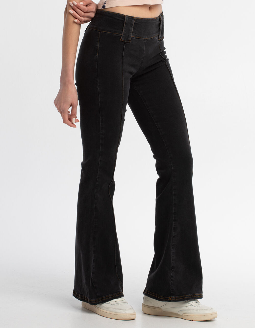 BDG Urban Outfitters Missy Low Rise Womens Flare Jeans - WASHED BLACK ...