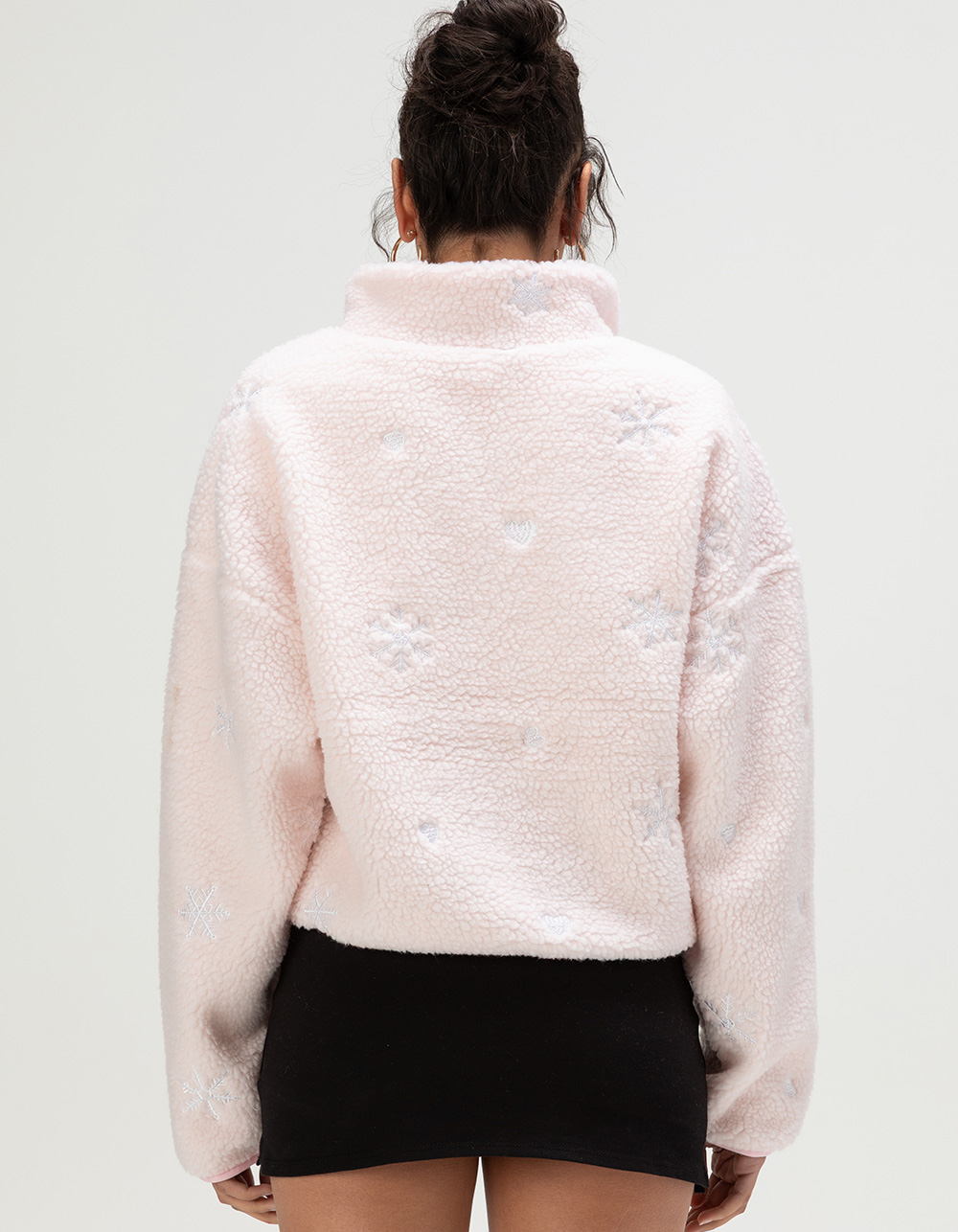 HAPPY CAMP3R Elle Womens Half Zip Pullover - PINK