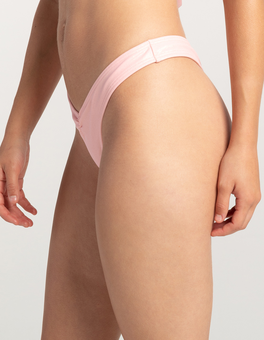 FULL TILT Iridescent Tiny Bikini Bottoms - PINK