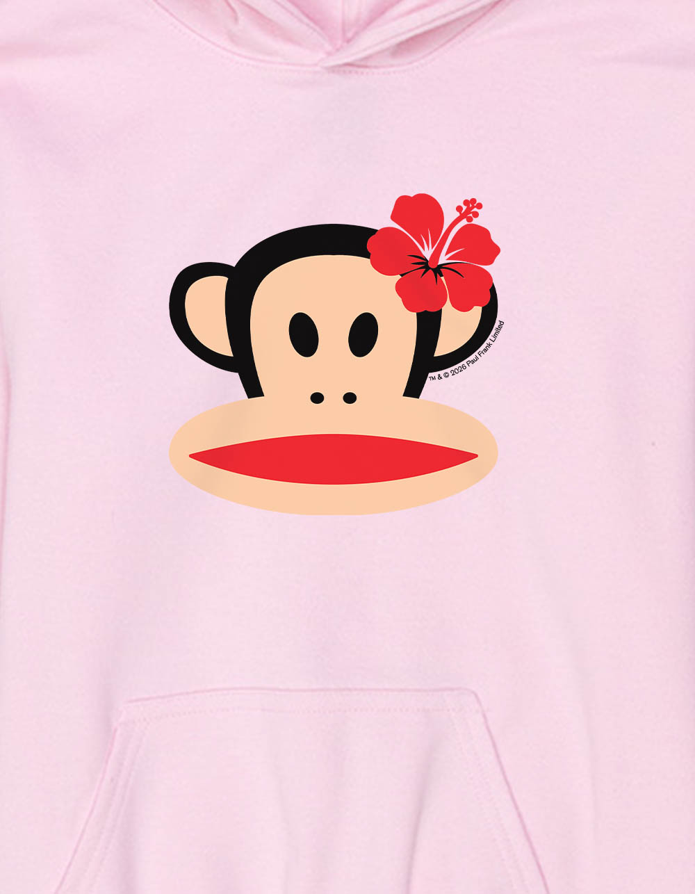 PAUL FRANK Hibiscus Girls Hoodie - LIGHT PINK