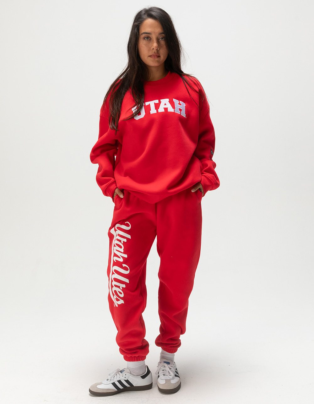 HYPE AND VICE University of Utah Womens Sweatpants - RED