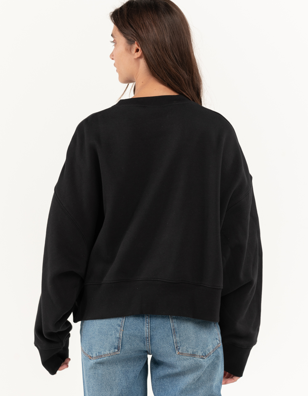NIKE Sportswear Womens Oversized Crop Crewneck Sweatshirt - BLACK | Tillys