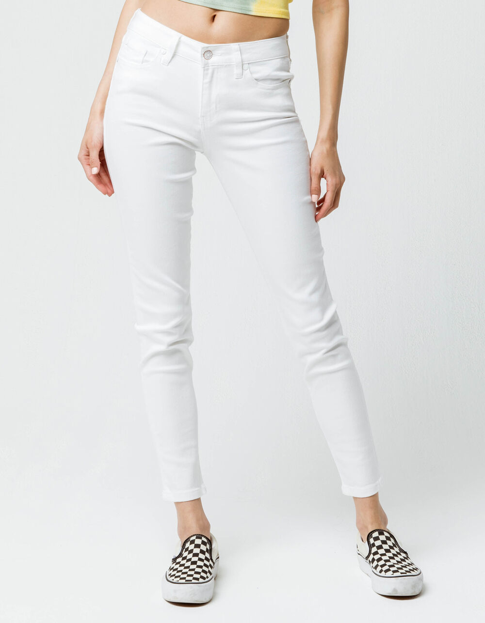 CELEBRITY PINK Mid Rise White Womens Denim Skinny Jeans - WHITE | Tillys
