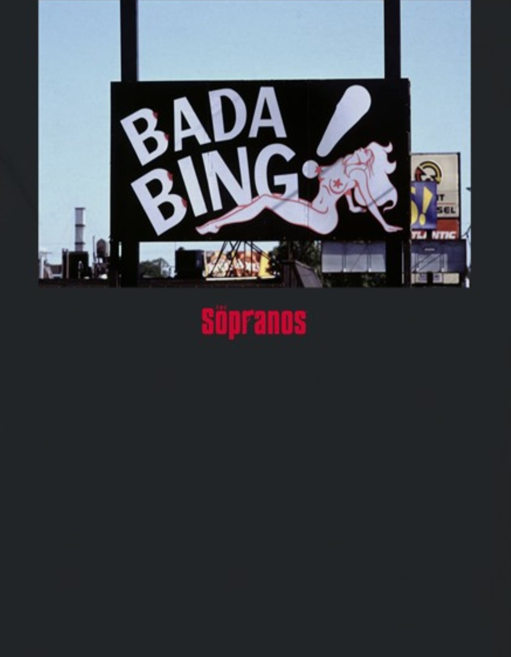THE SOPRANOS Bada Bing Sign Unisex Tee - BLACK