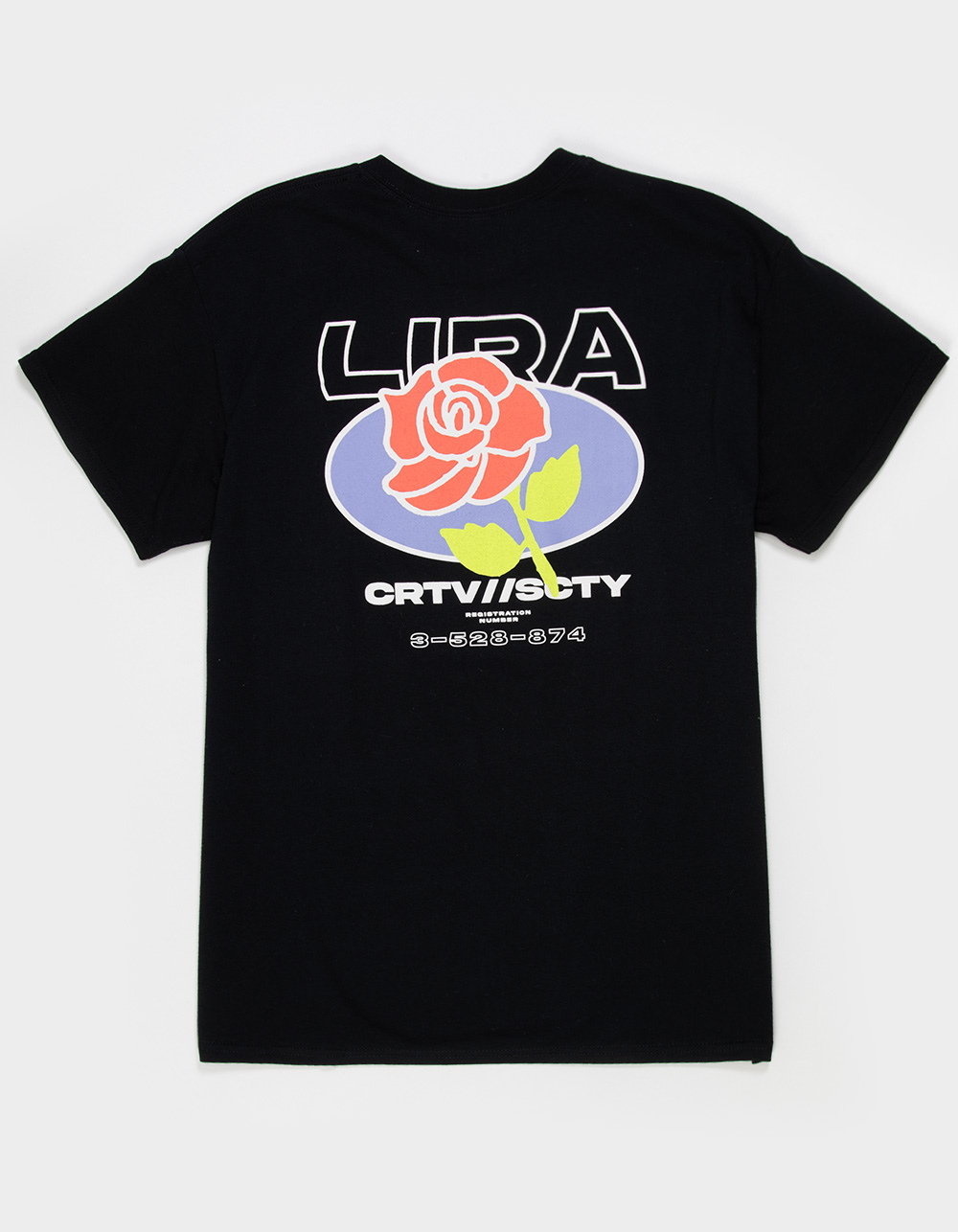 LIRA Rose Oval Mens Tee - BLACK
