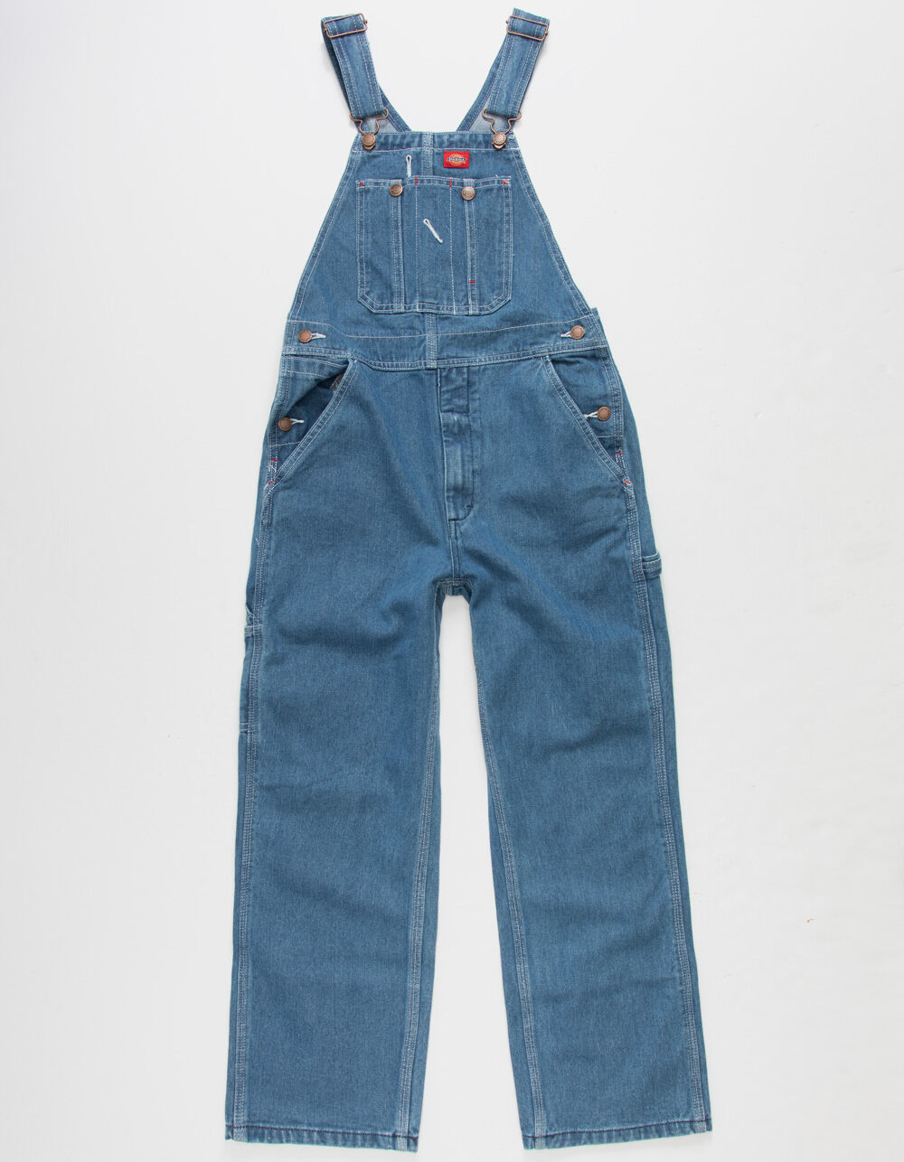 DICKIES Denim Bib Boys Overalls BLUE DENIM Tillys