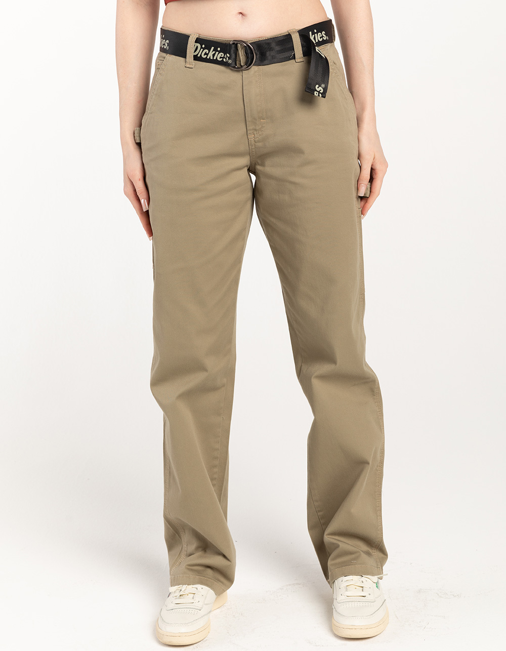 DICKIES Womens Belted Carpenter Pants KHAKI Tillys