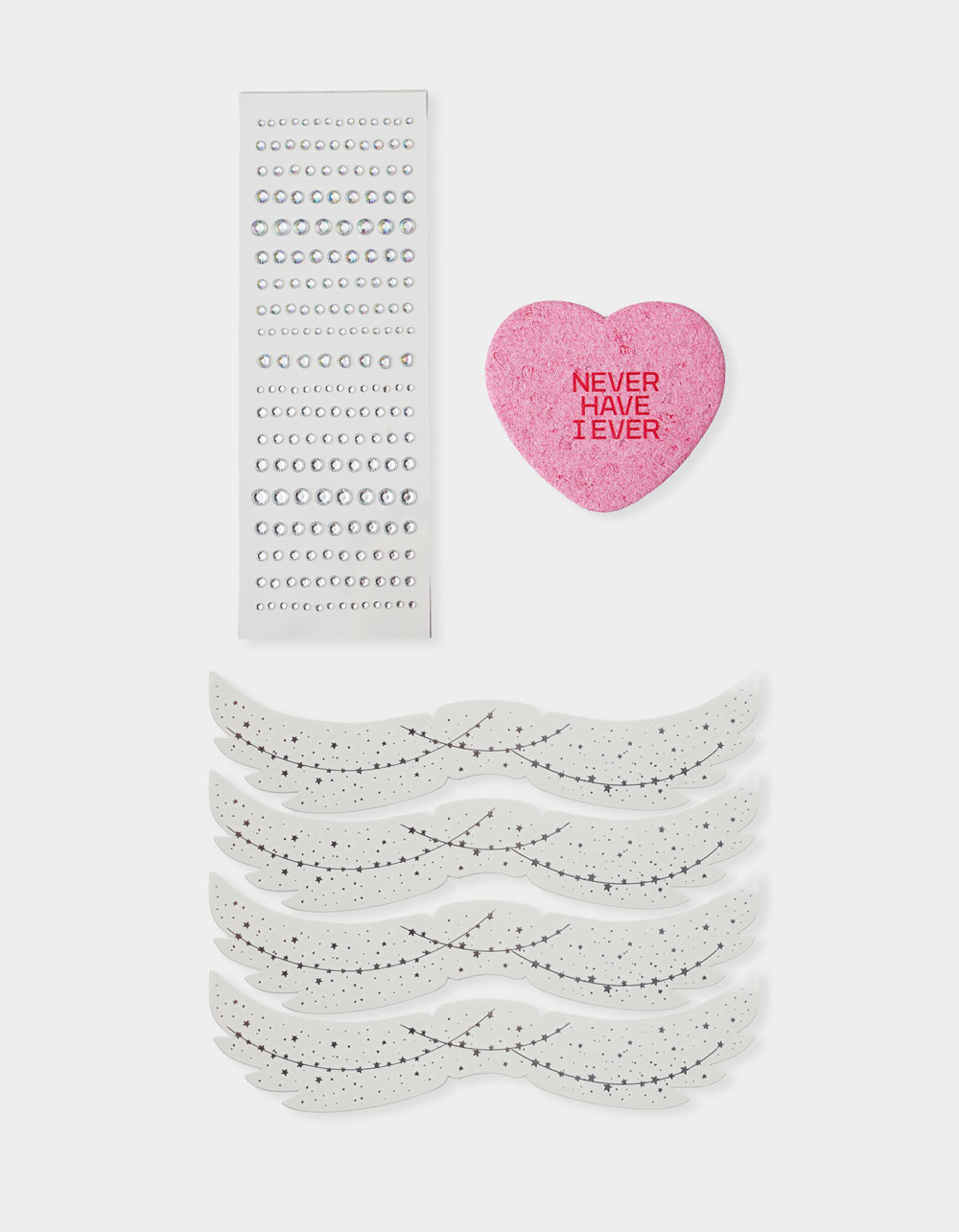 NEVER HAVE I EVER Stardust Glow Freckles & Gem Stickers - SILVER