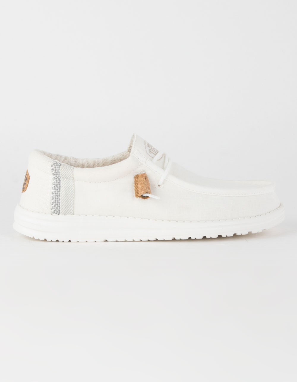 HEY DUDE Wally Break Stitch Mens Shoes WHITE Tillys