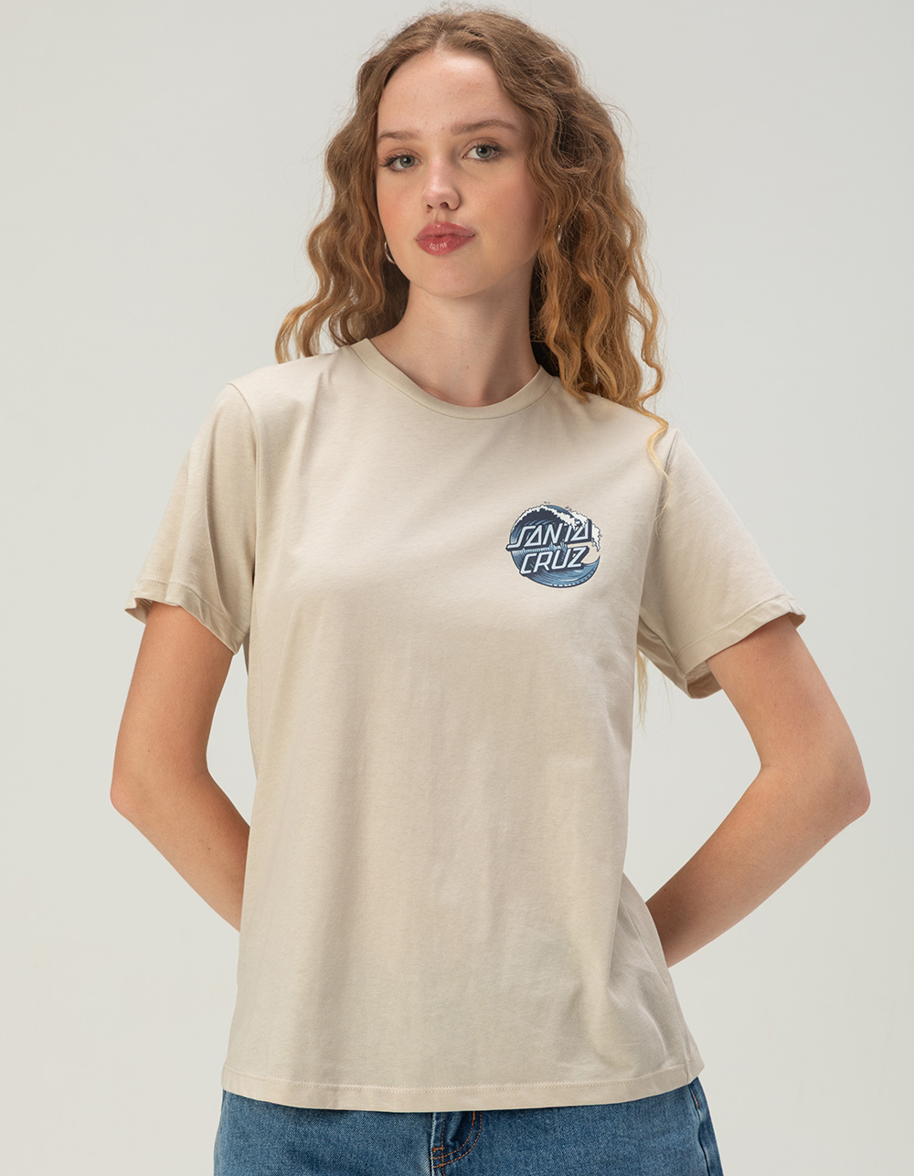 SANTA CRUZ Wave Dot Womens Tee - WHITE