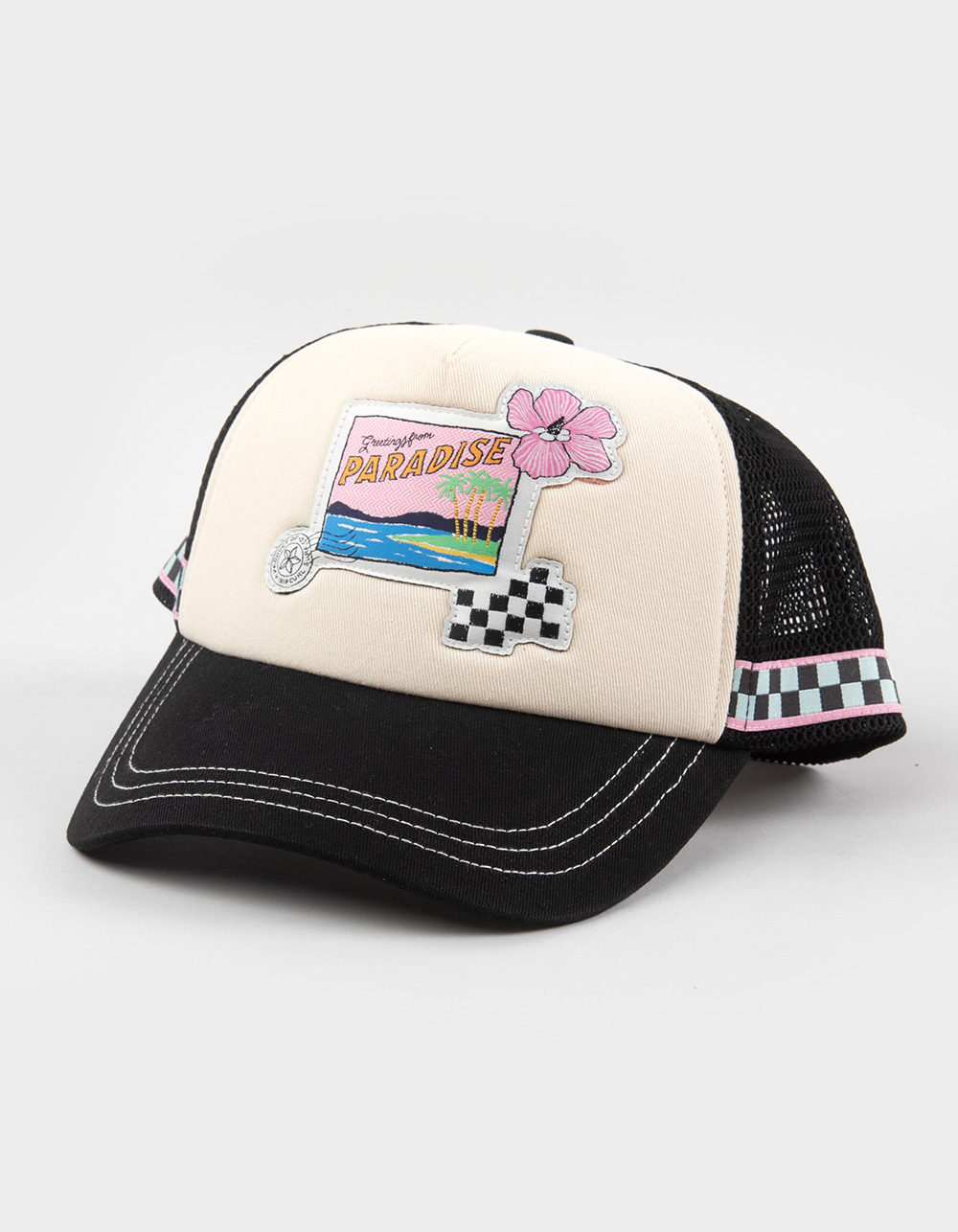 RIP CURL Mixed Revival Womens Trucker Hat - BLK/WHT