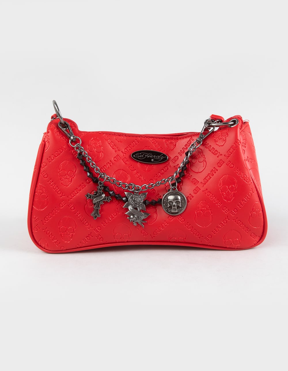 ED HARDY Buffy Baguette Bag - RED