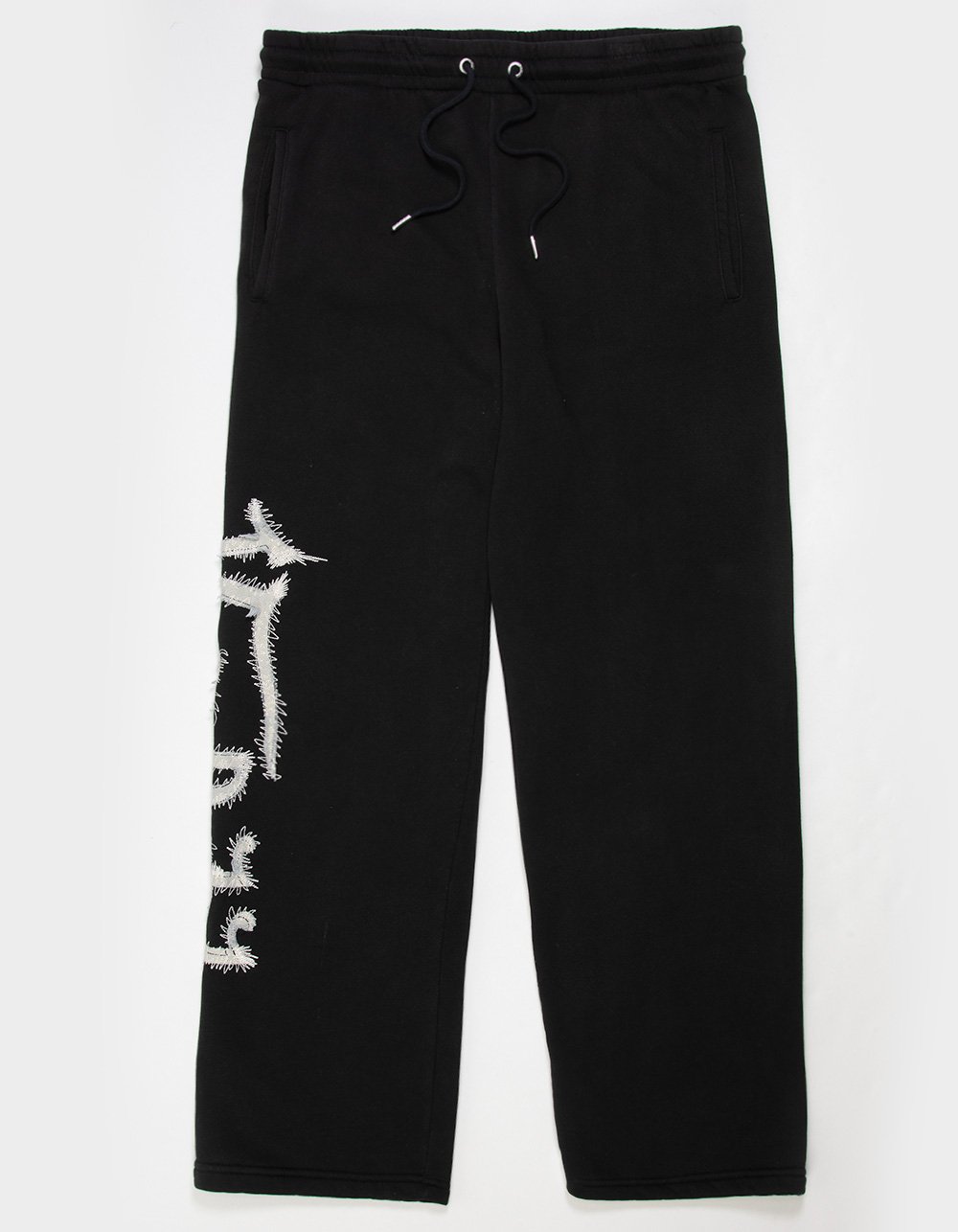 VON DUTCH Patch Logo Mens Sweatpants - WASHED BLACK