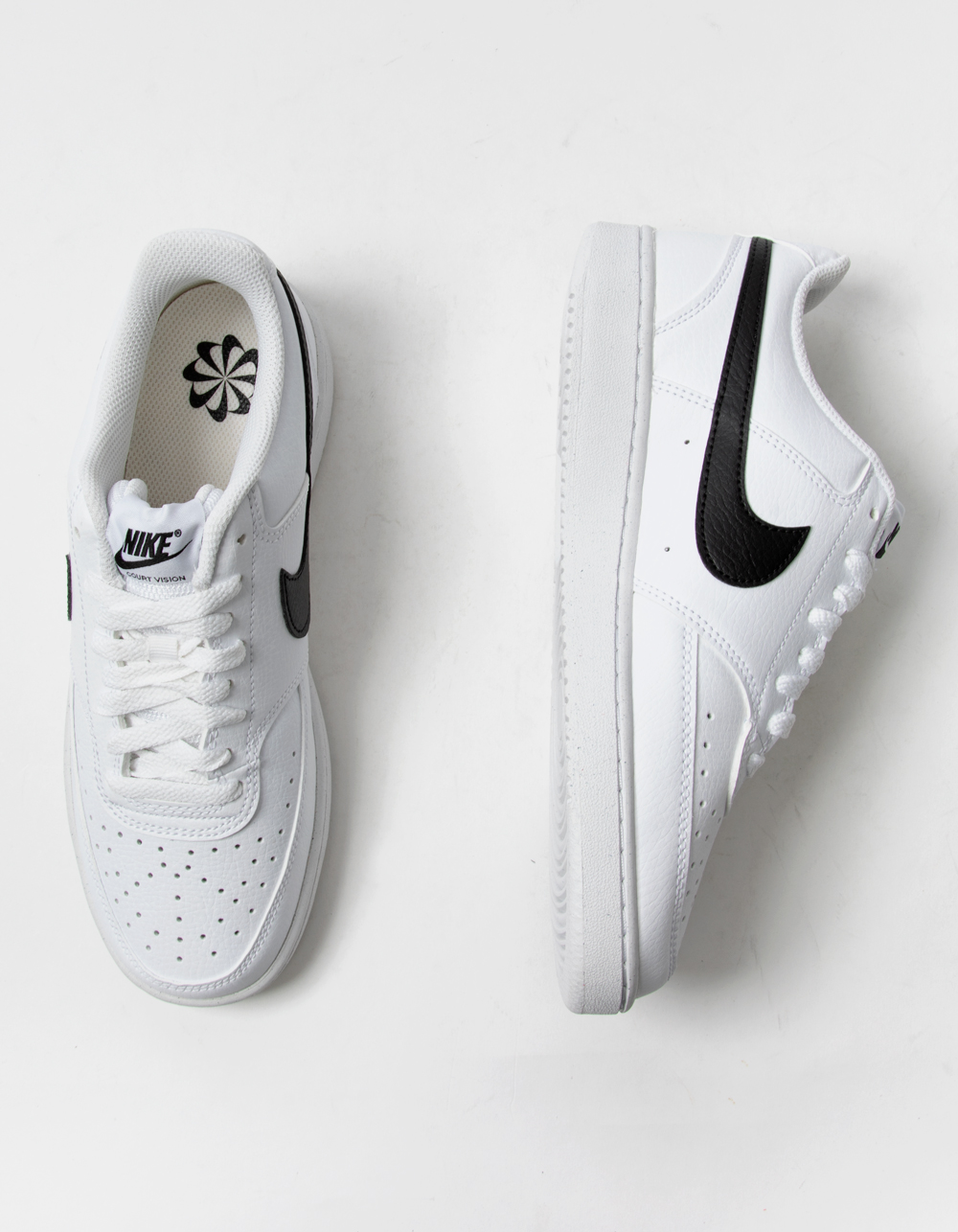 NIKE Court Vision Low Next Nature Womens Shoes - WHT/BLK