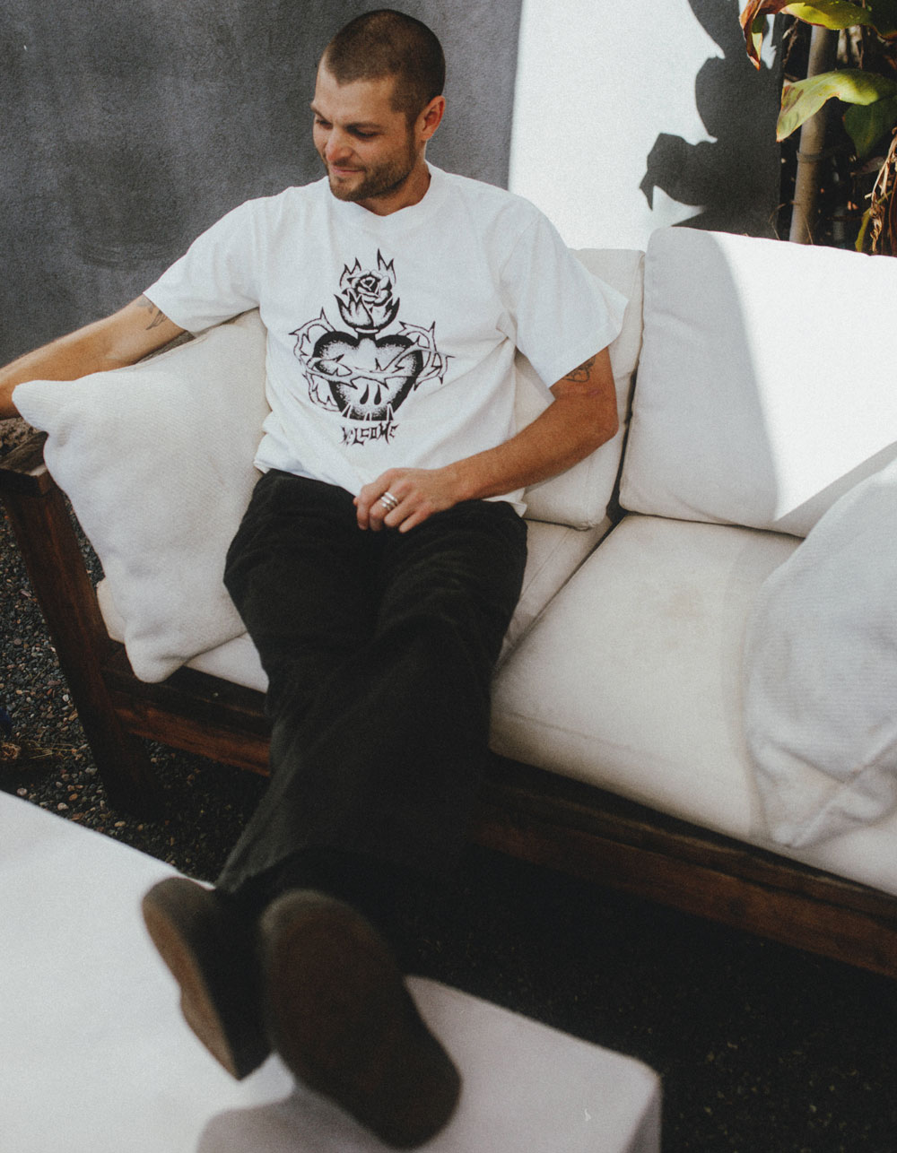 WELCOME SKATEBOARDS Hallowed Mens Boxy Tee - WHITE