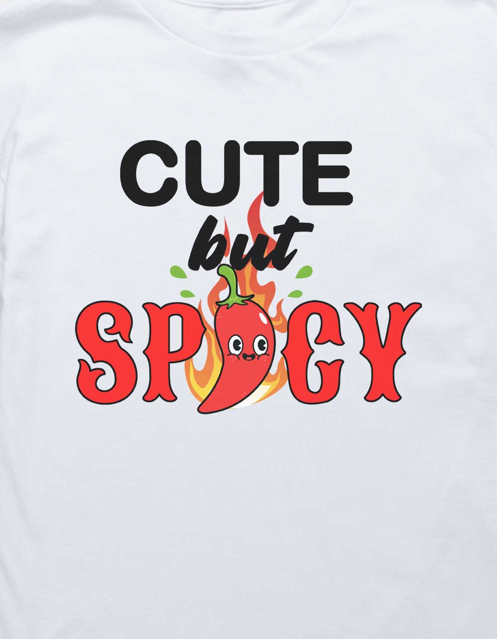 PEPPER Cute But Spicy Unisex Kids Tee - WHITE