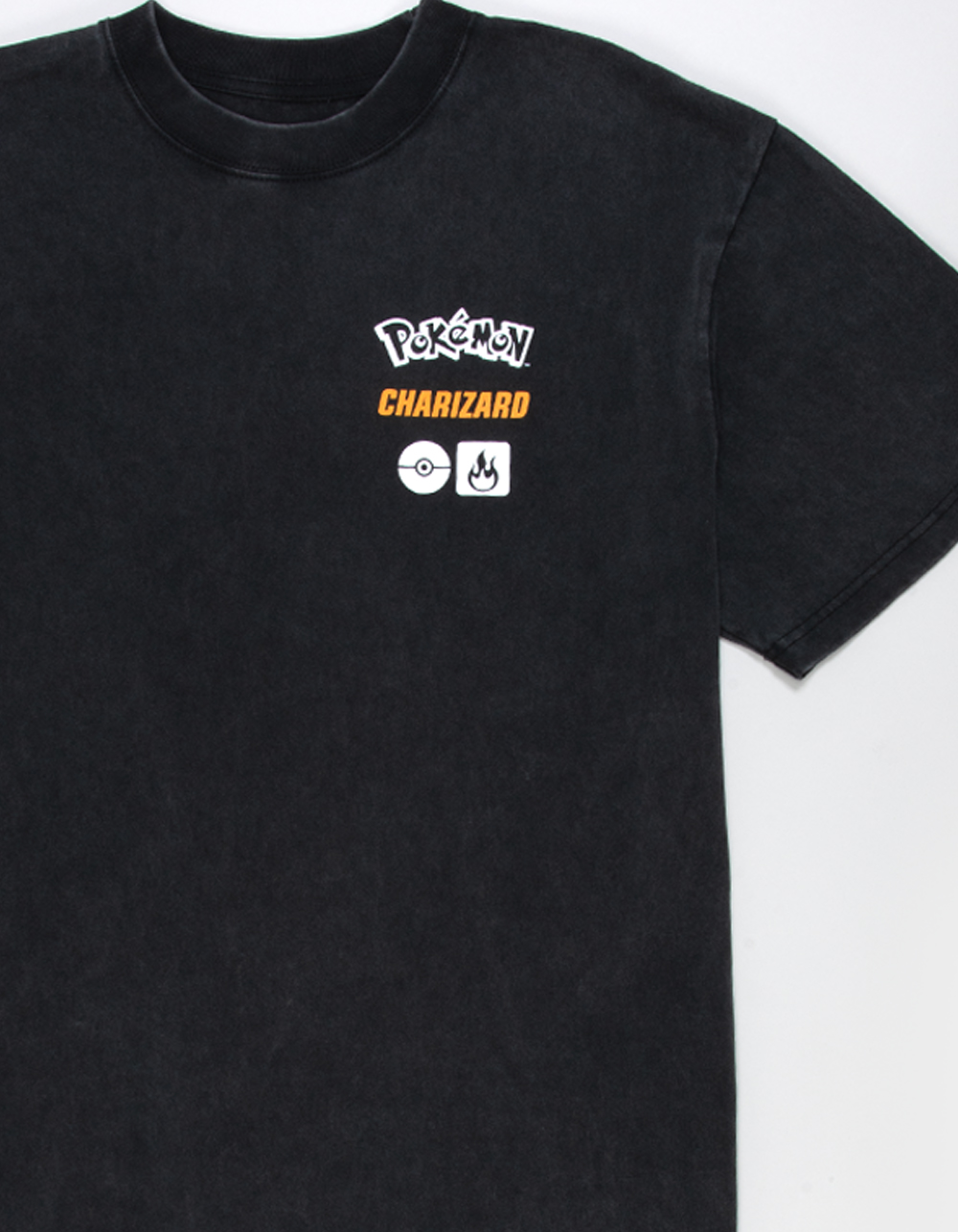 POKEMON Charizard Mens Boxy Tee - WASHED BLACK