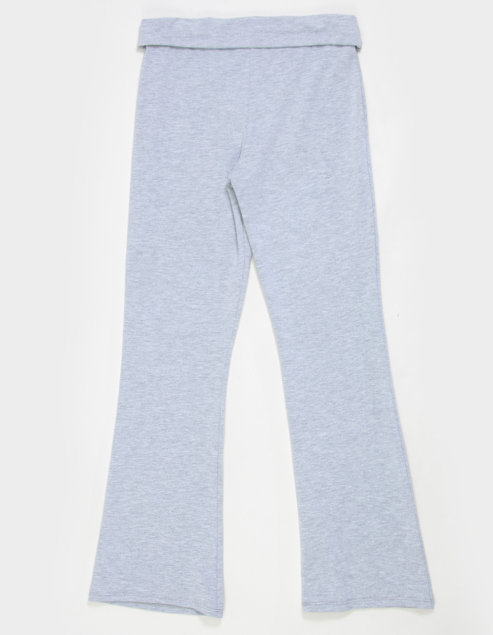 FULL TILT Girls Fold Over Flare Pants - HEATHER GRAY