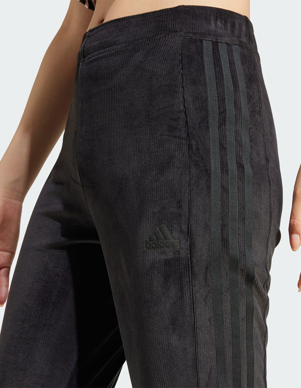 ADIDAS Tiro Womens Velour Flared Pants - BLACK