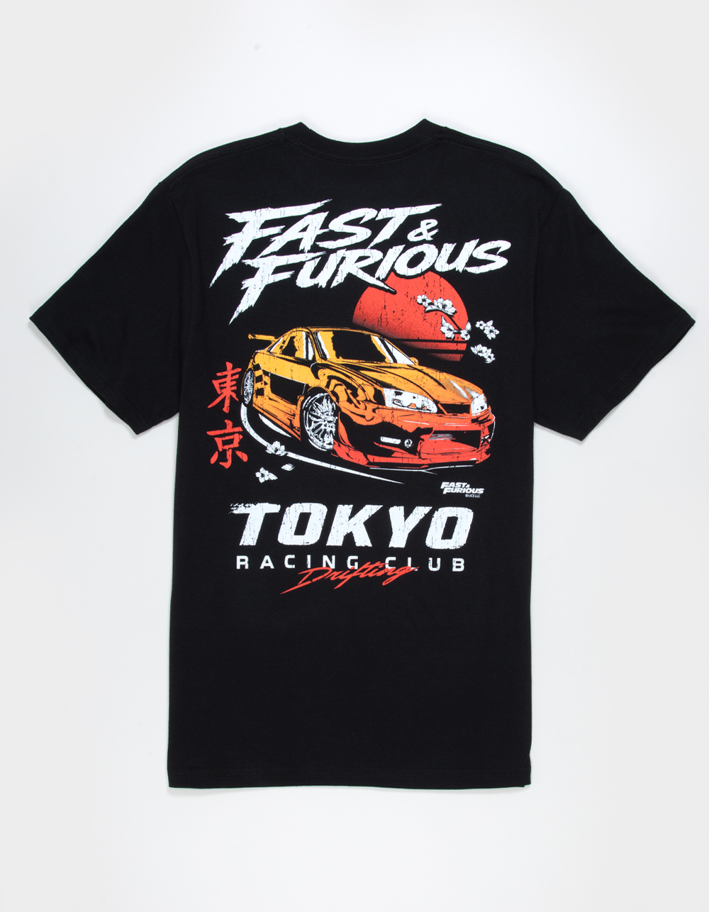 RIOT SOCIETY Fast & Furious Tokyo Racing Club Mens Tee - BLACK