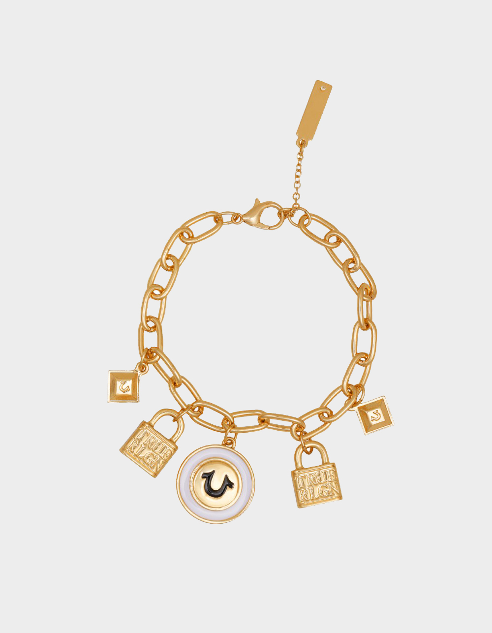 TRUE RELIGION Padlock Charm Bracelet - GOLD