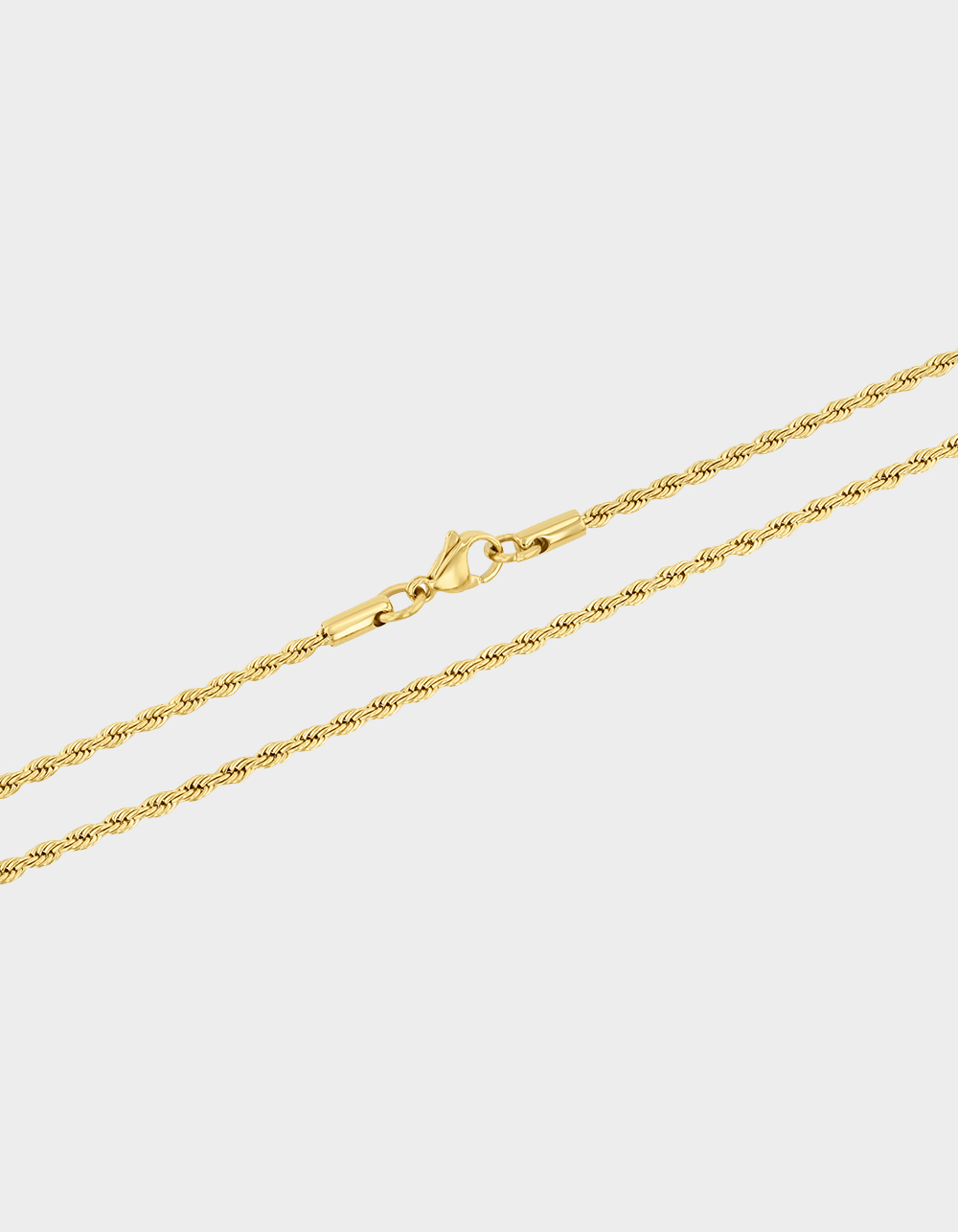 STEEL NATION Stainless Steel With Yellow IP 2.3MM Rope Chain - GOLD