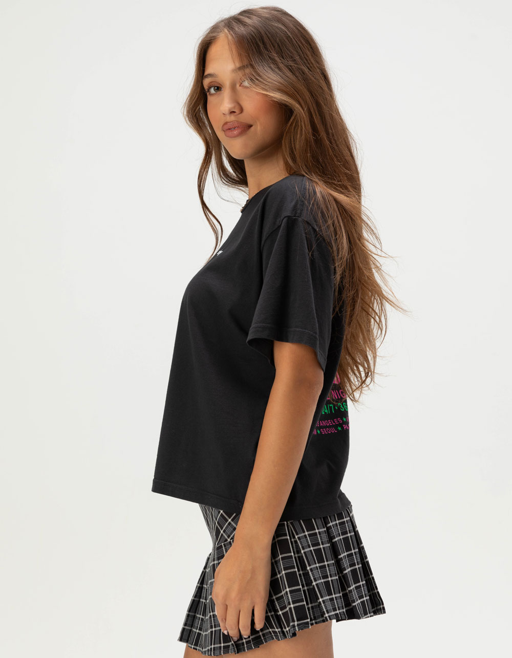 OBEY Owl Womens Boxy Tee - BLACK