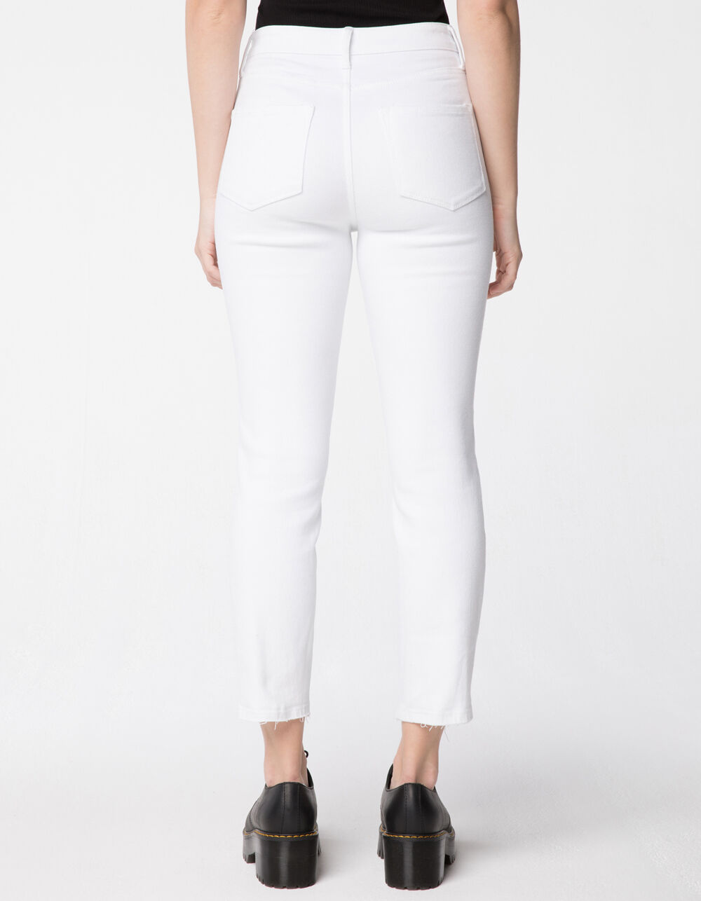 RSQ High Rise White Womens Straight Leg 