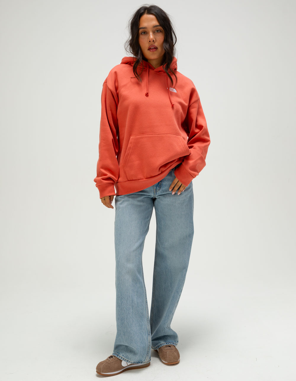 THE NORTH FACE Evolution Womens Oversized Hoodie - BURNT RED