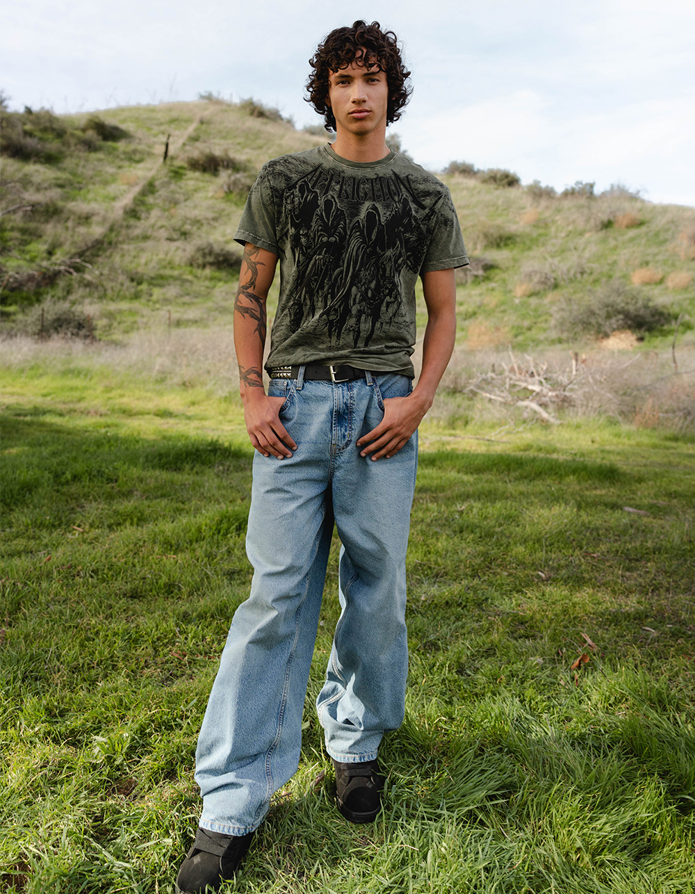 AFFLICTION Black Night Mens Tee - MILITARY