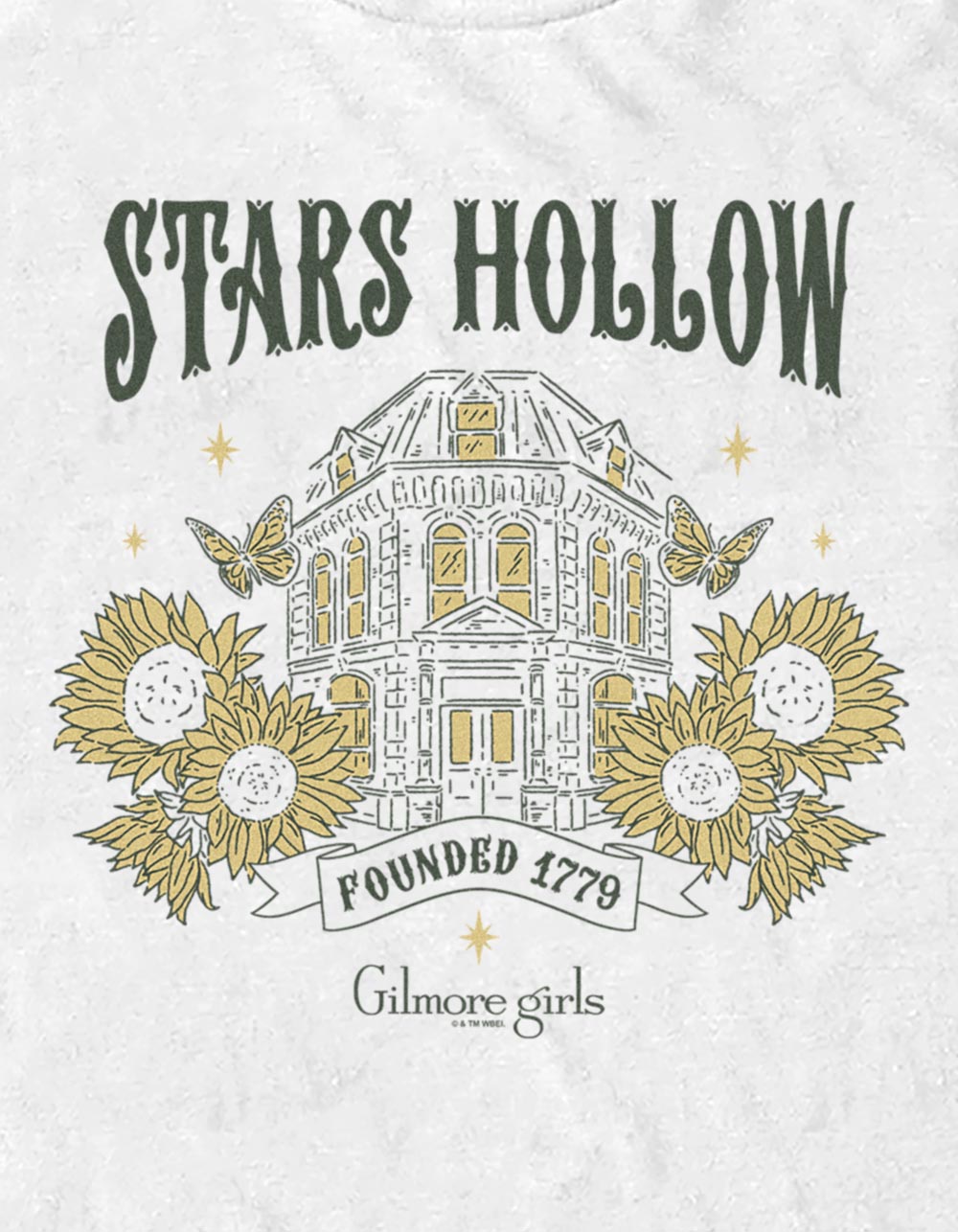 GILMORE GIRLS Stars Hollow Unisex Tee - WHITE