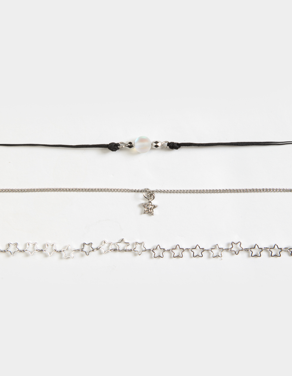 FULL TILT Star Cutout Choker Set SILVER Tillys