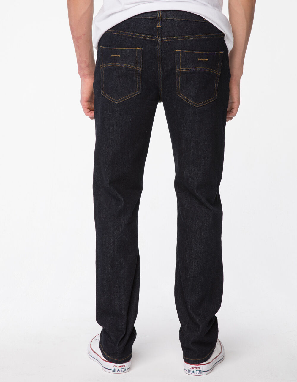 RSQ Mens Slim Straight Dark Denim Jeans image number 3
