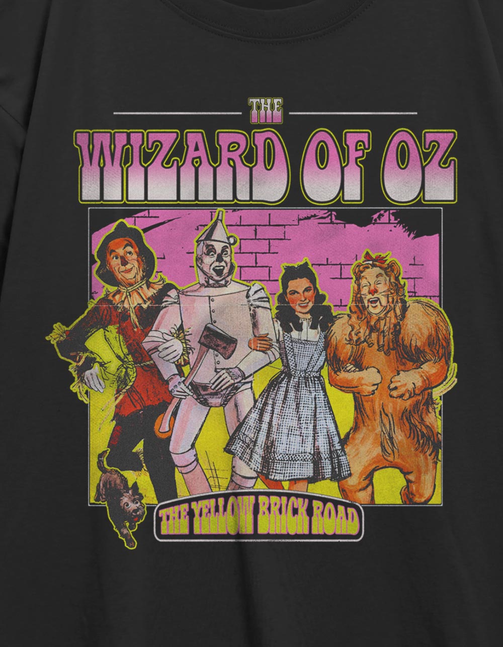 WIZARD OF Oz Retro Unisex Tee - BLACK