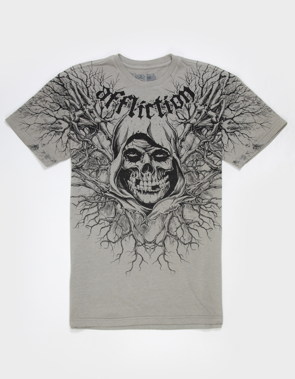 AFFLICTION x Misfits Reaper Mens Tee - LIGHT GRAY