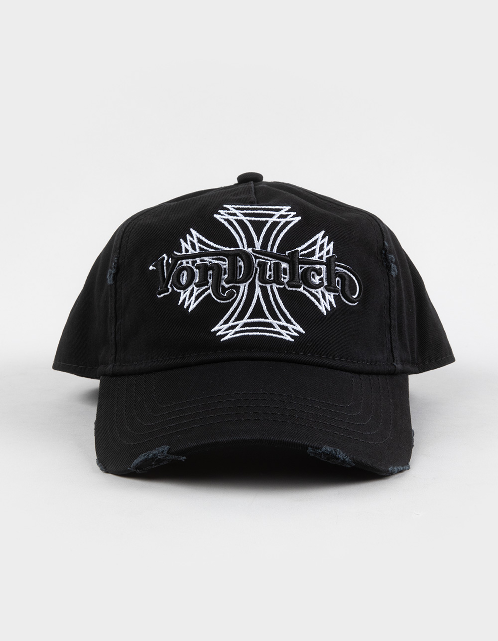 VON DUTCH Motocross Snapback Hat - BLACK