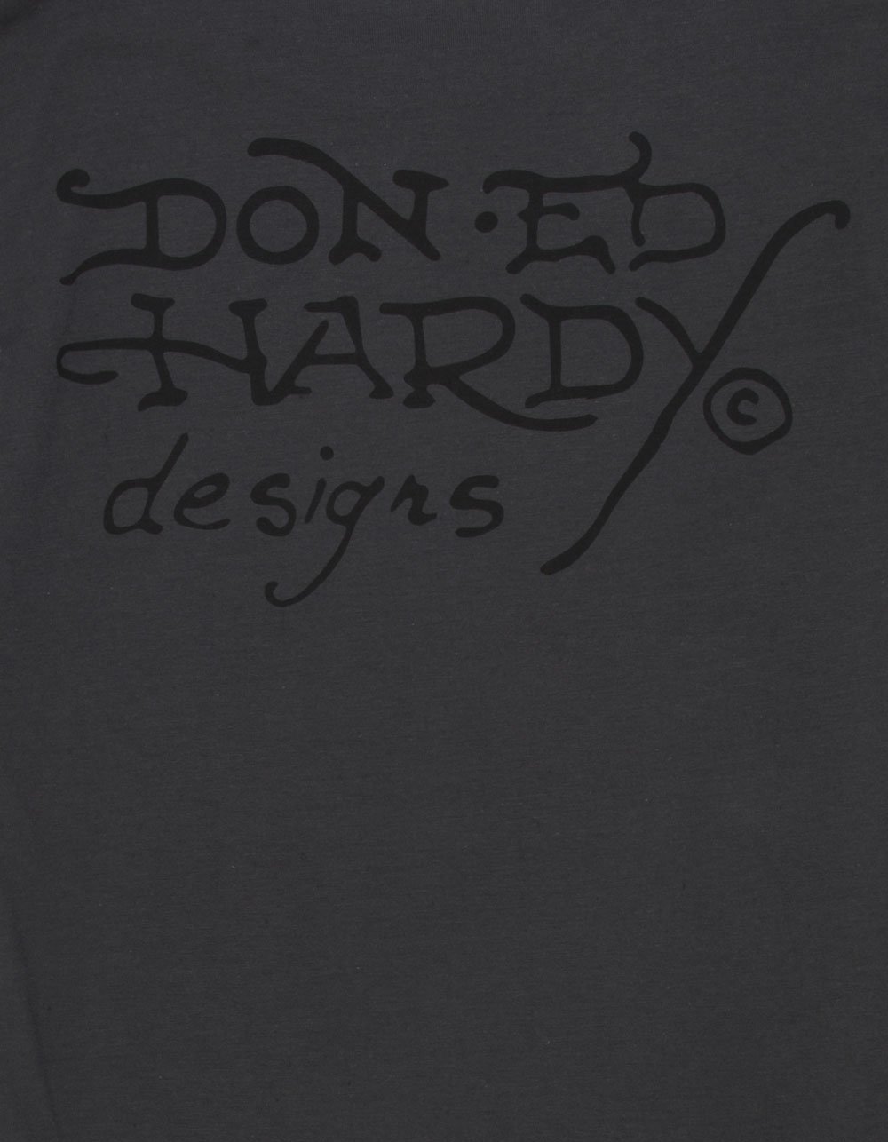 ED HARDY Tiger Panther Mens Tee - CHARCOAL