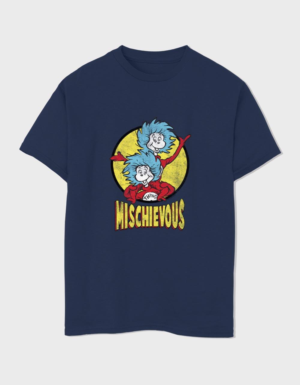 DR. SEUSS Thing Mischievous Unisex Kids Tee - NAVY