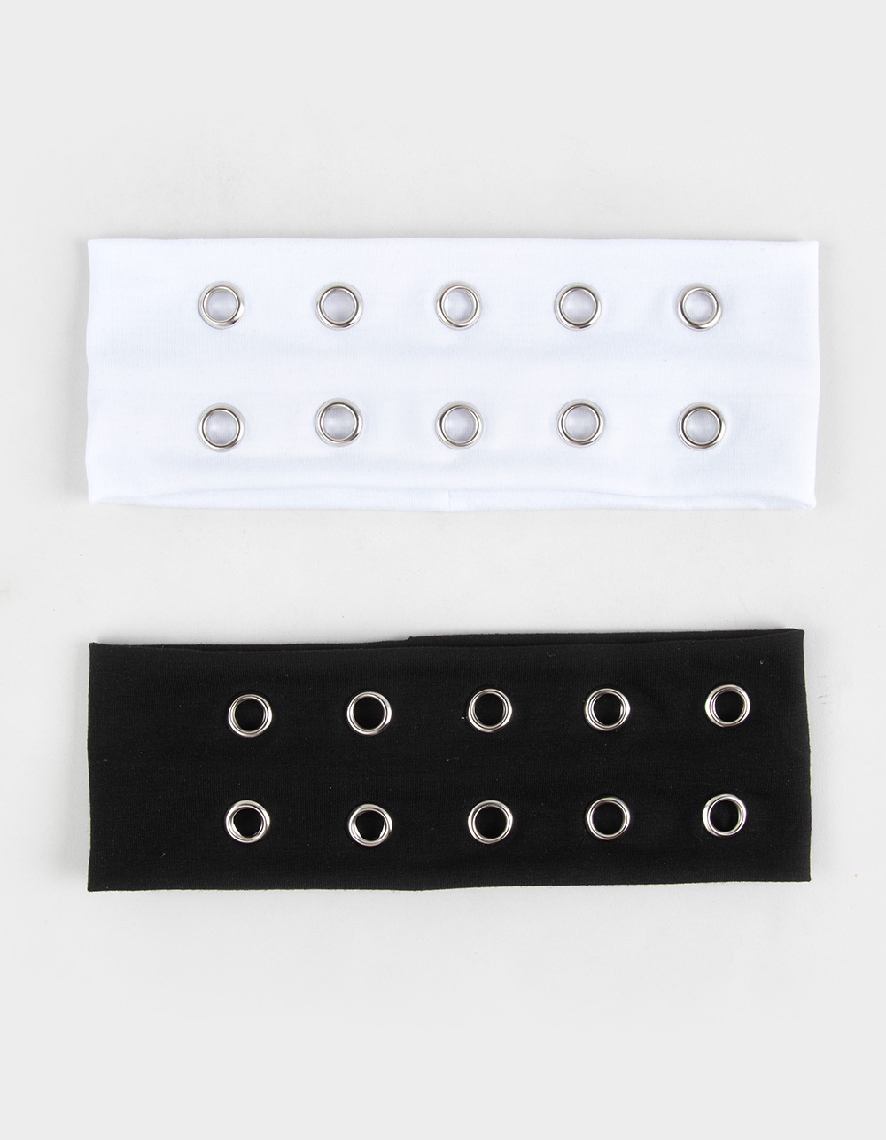FULL TILT 2 Pack Grommet Headbands - BLACK/WHITE