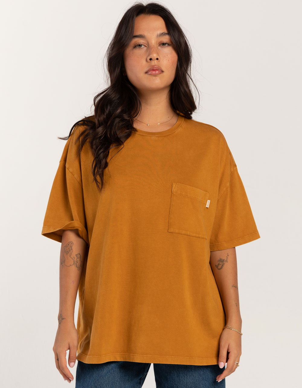 BRIXTON Carefree Womens Pocket Tee COPPER Tillys