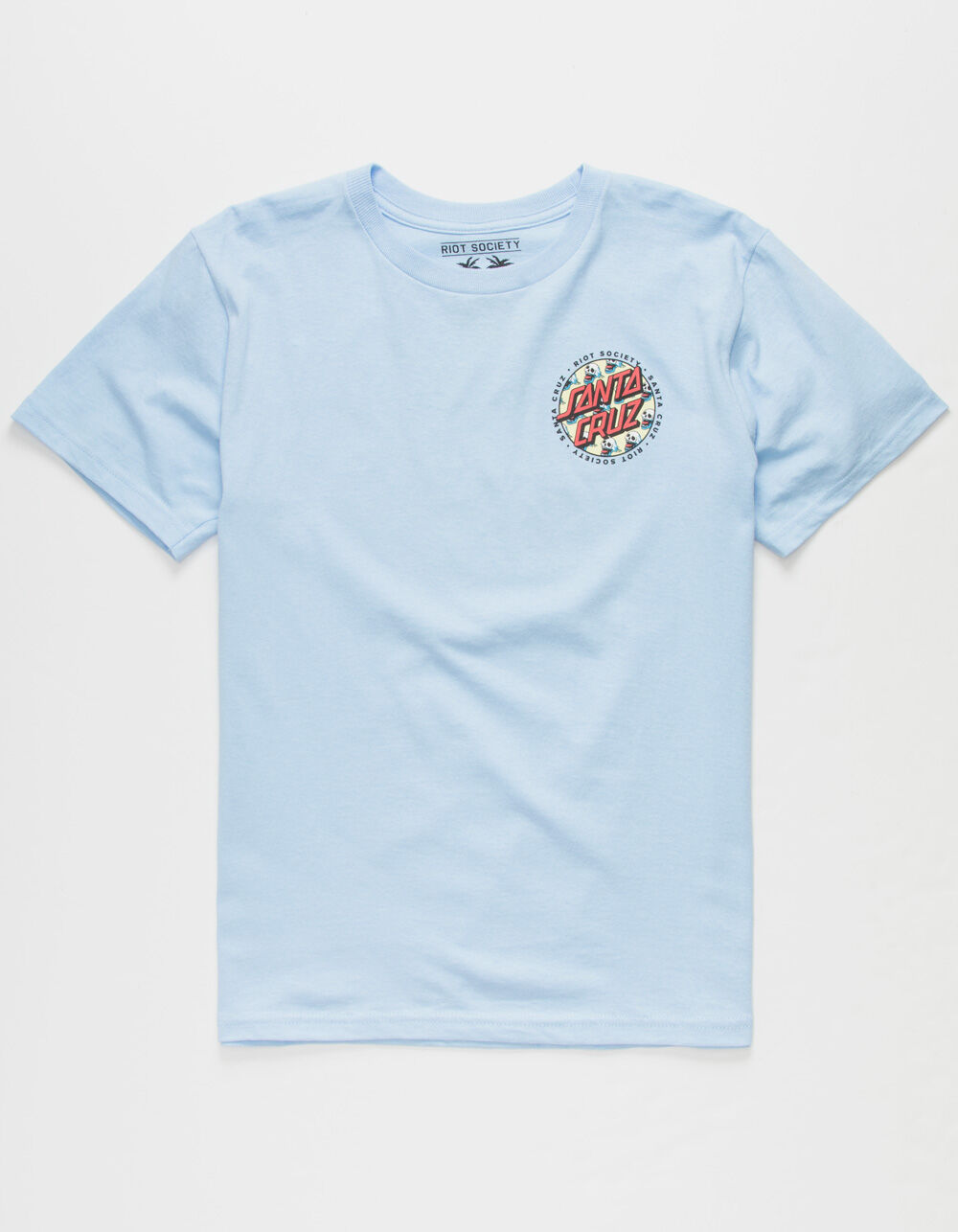 RIOT SOCIETY x Santa Cruz Skull Dot Boys T-Shirt - LIGHT BLUE | Tillys