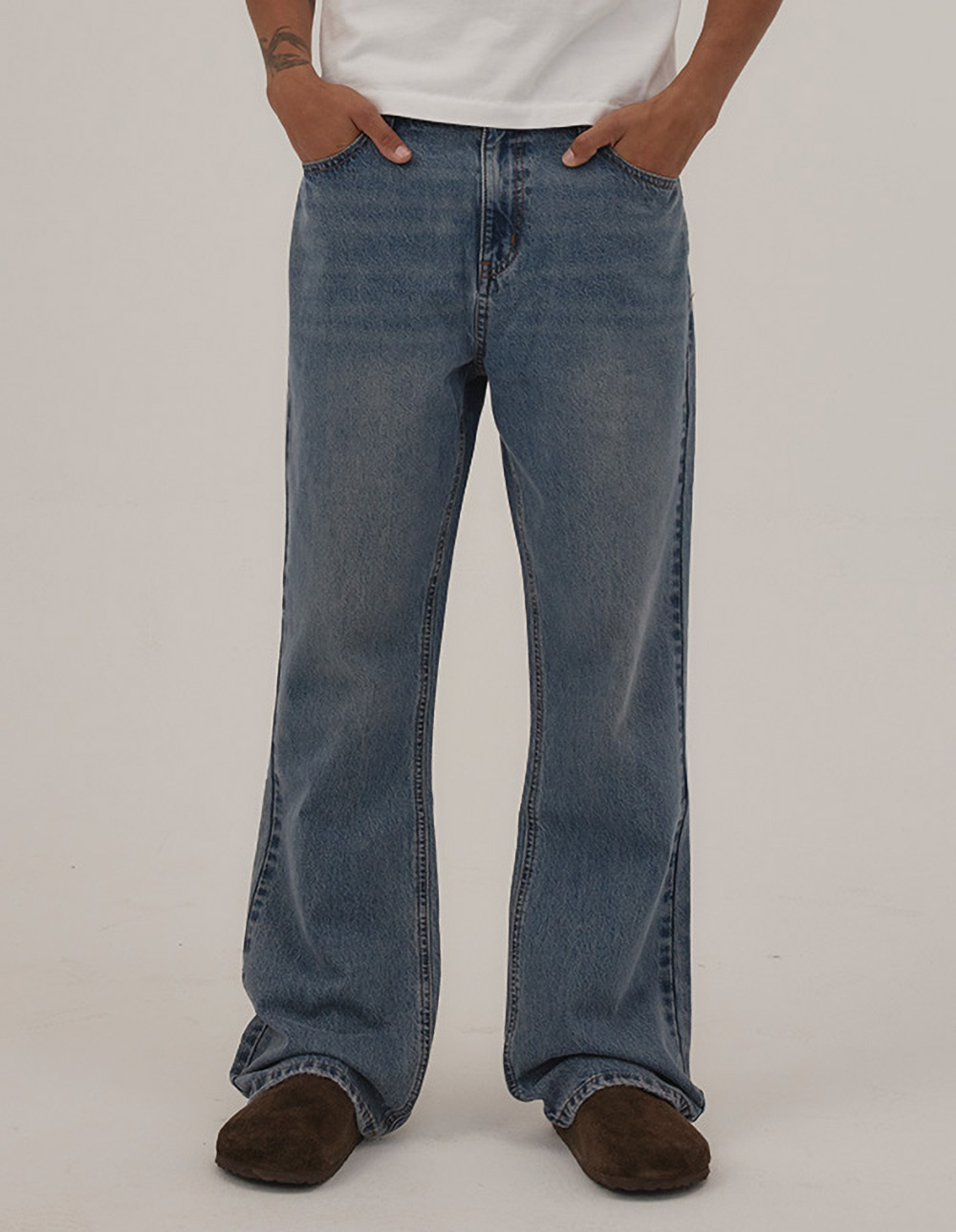 RSQ Mens Relaxed Bootcut Jeans - DIRTY DENIM