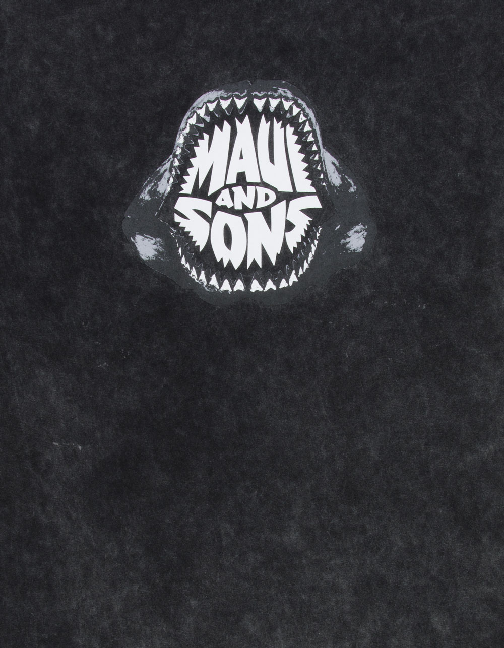 MAUI & SONS Shark Teeth Mens Tee - WASHED BLACK