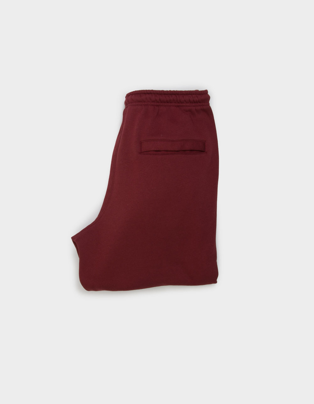 NIKE Club Mens Open Hem Fleece Pants - BURGUNDY