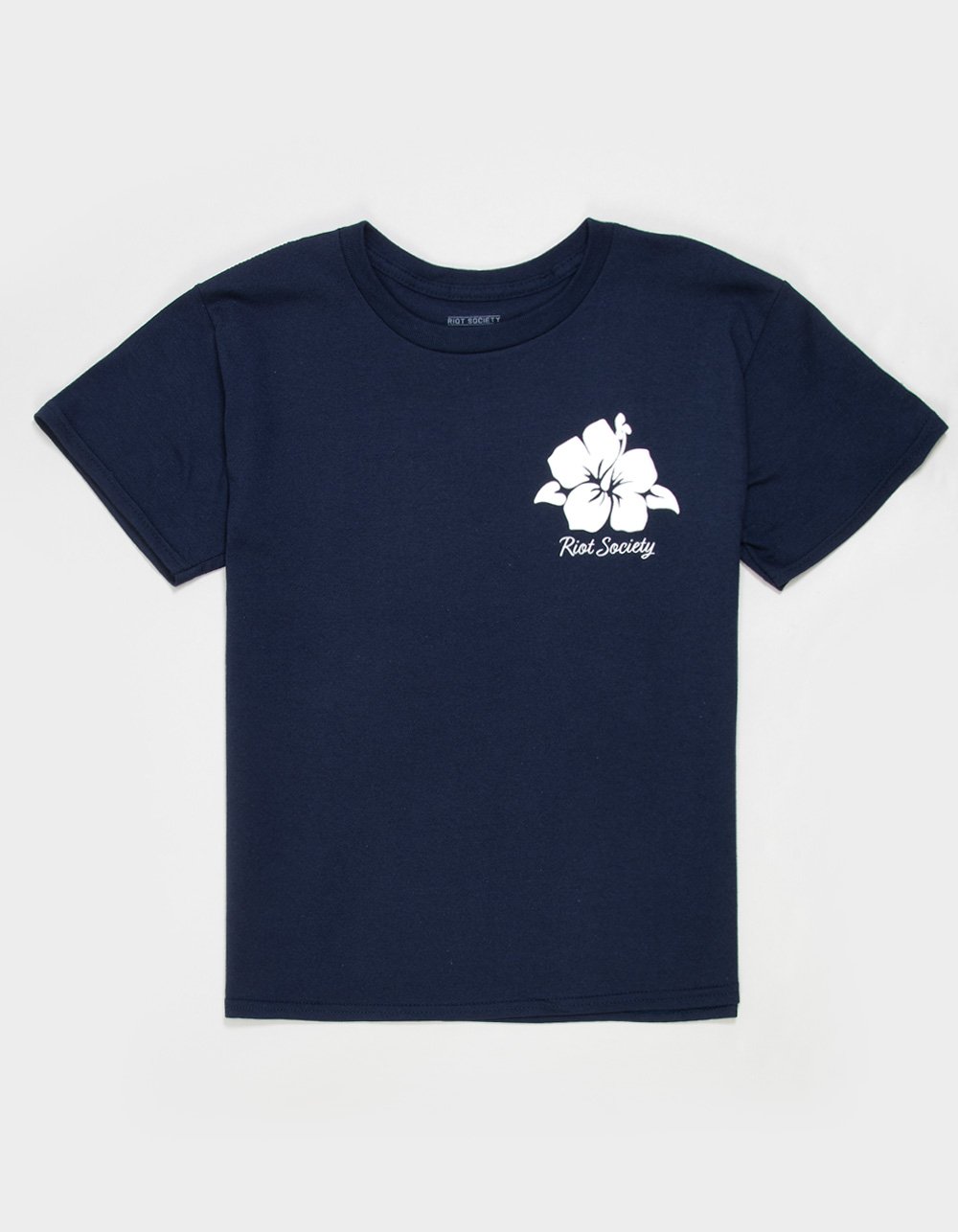 RIOT SOCIETY Hibiscus Beach Girls Tee - NAVY