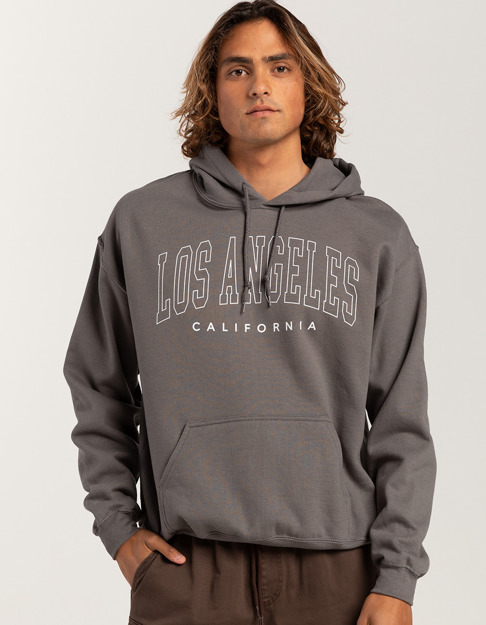 LOS ANGELES California Arch Unisex Hoodie - CHARCOAL