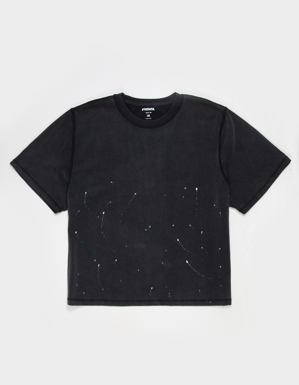 RSQ Mens Paint Splatter Boxy Tee