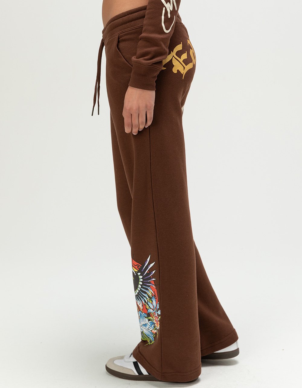 ED HARDY Phoenix Womens Sweatpants - BROWN