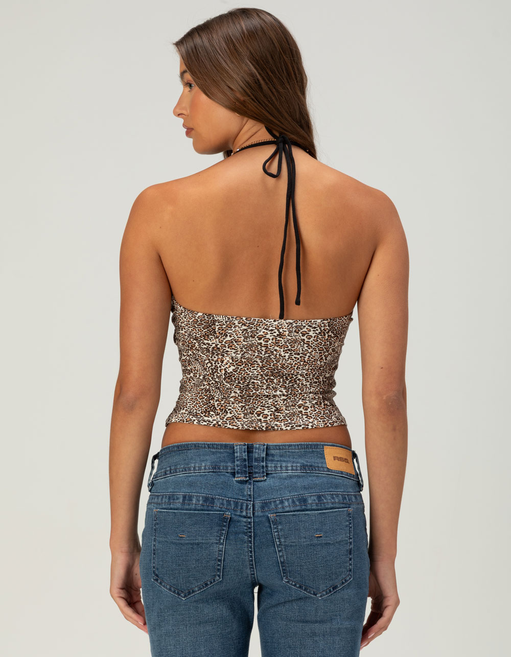 FULL TILT LEOPARD Print Womens Halter Top